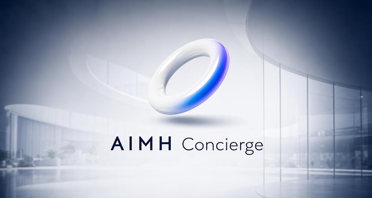 AIMH Concierge mit Logo-Ring und Glashaus